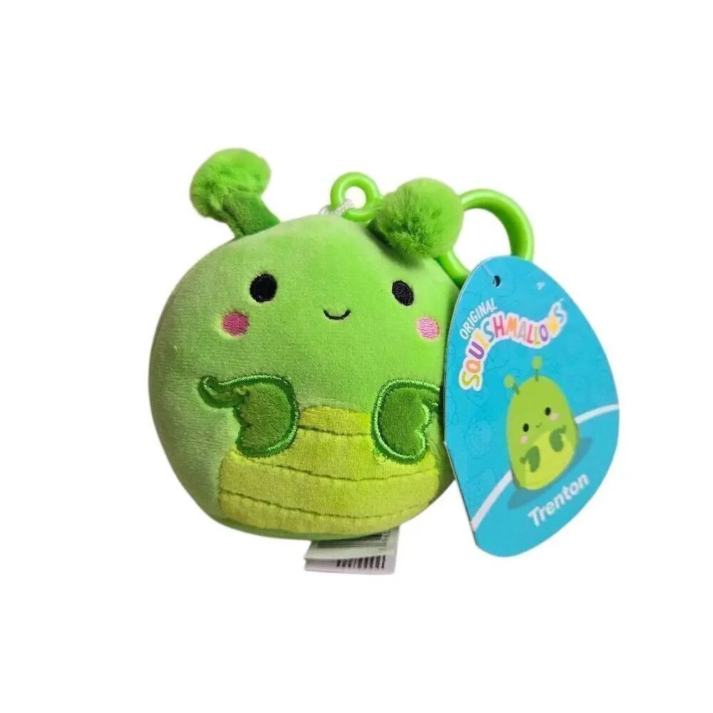 Squishmallows 3in Trenton the Praying Mantis Plush Clip Keychain